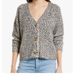 MADEWELL Madewell Vintage Ditsy Cameron Ribbed Cardigan Sweater SIZE XS NB387